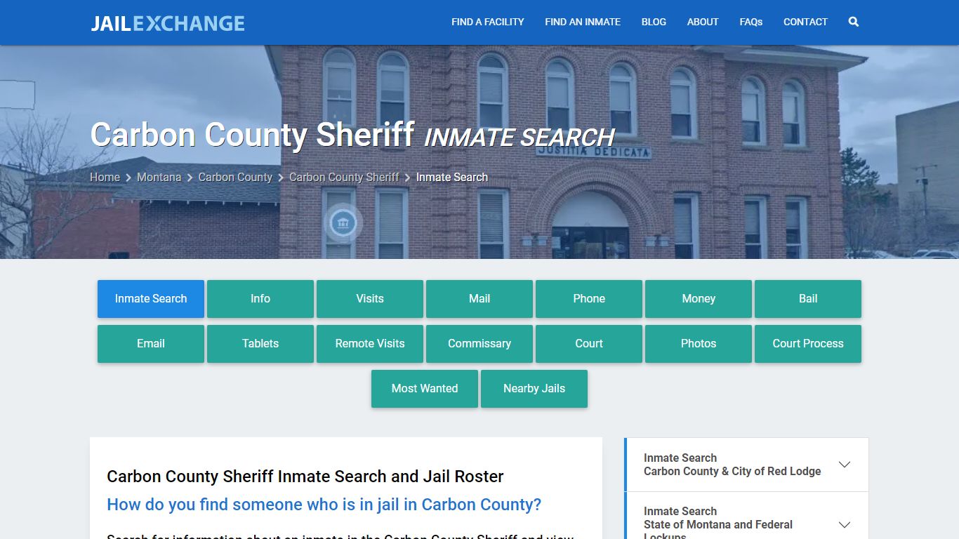 Carbon County Sheriff Inmate Search - Jail Exchange